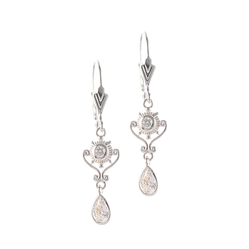 Ohrringe 925 Silber Zirkonia weiss