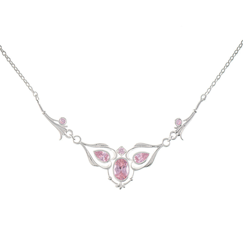 Collier 925 Silber Zirkonia rosa