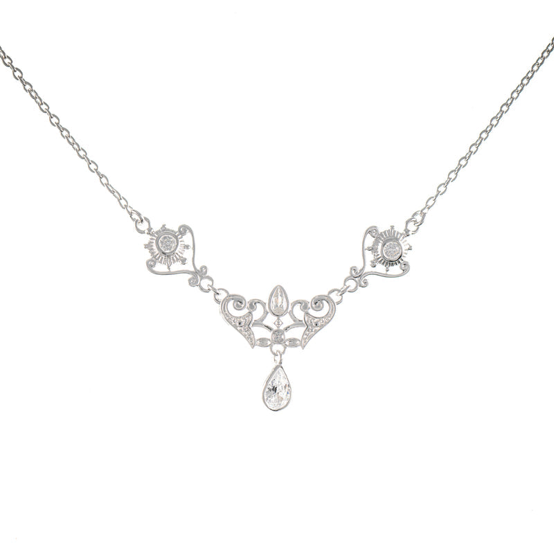 Collier 925 Silber Zirkonia weiss