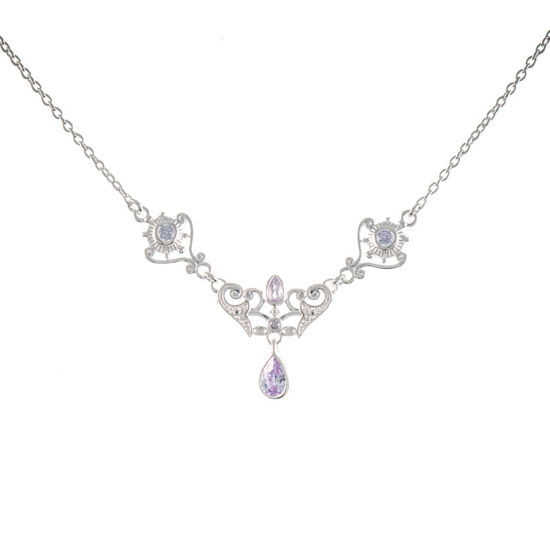 Collier 925 Silber Zirkonia flieder