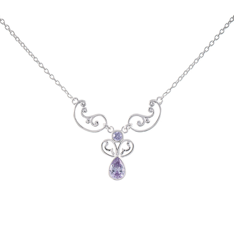 Collier 925 Silber Zirkonia flieder