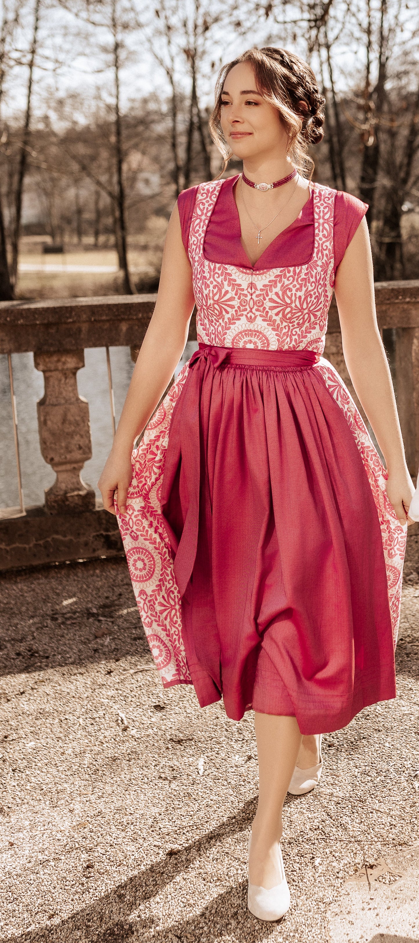 BellaSusi Dirndl Leonie himbeere