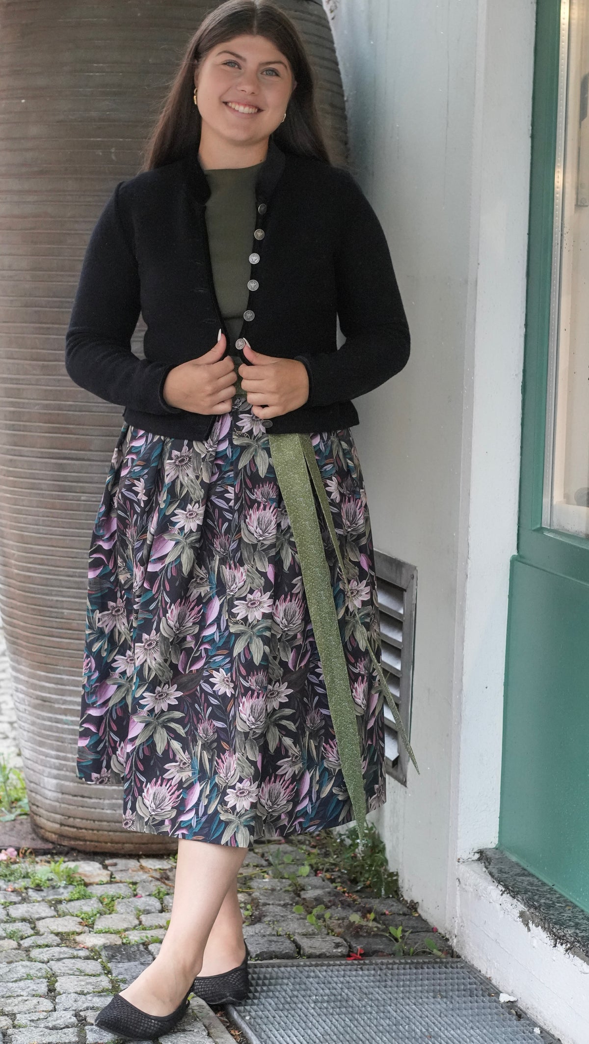 Ducalea Damen Strickjacke mit Schoßerl
