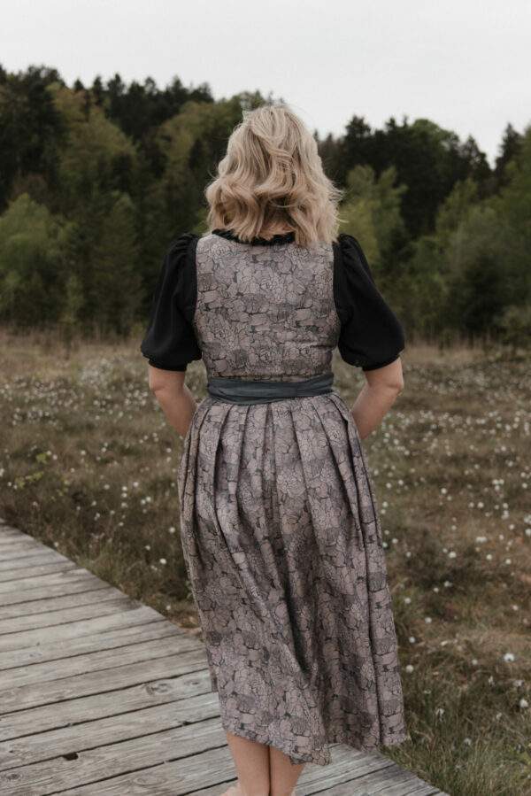 Leni Lex Dirndl Ella Altrosa/Grau