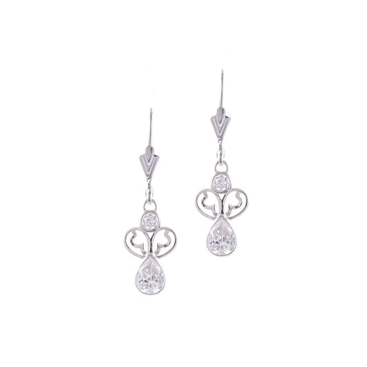 Ohrringe 925 Silber Zirkonia weiss