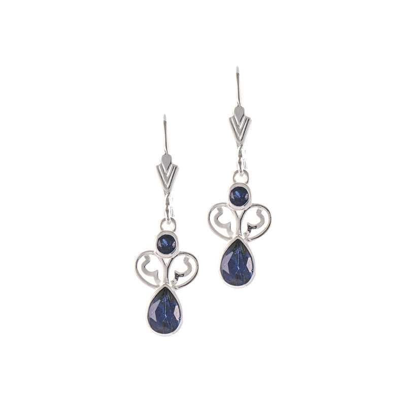 Ohrringe 925 Silber Zirkonia blau