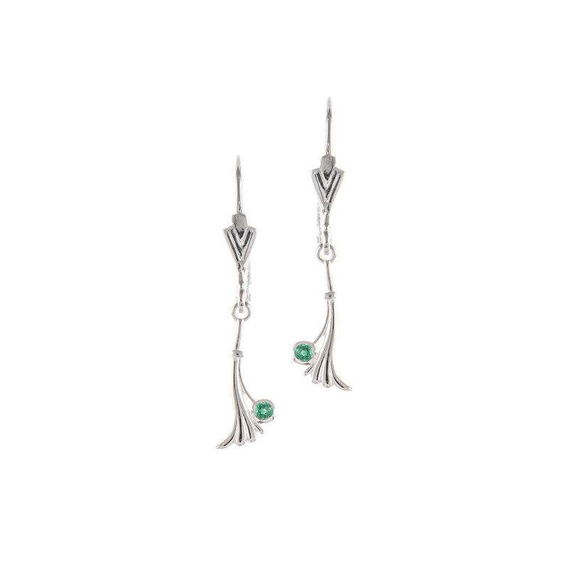 Ohrringe 925 Silber Zirkonia grün