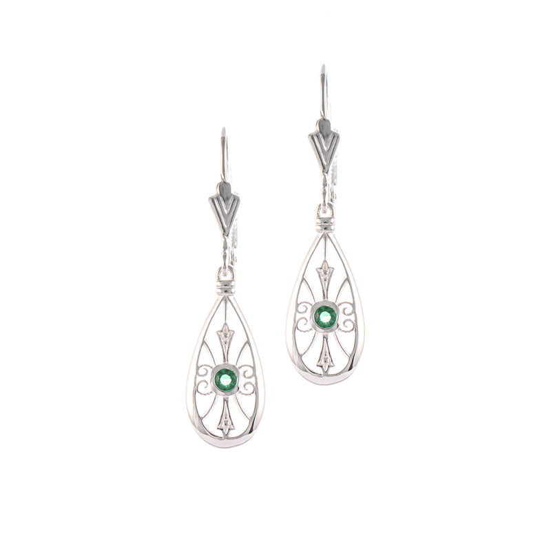 Ohrringe 925 Silber Zirkonia grün