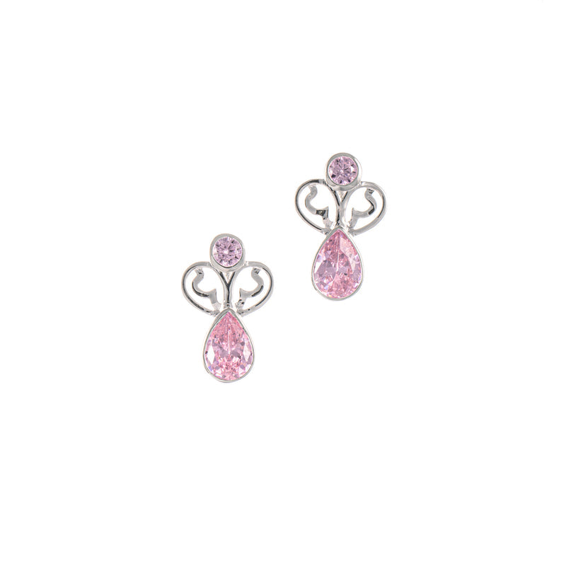 Ohrstecker 925 Silber Zirkonia rosa