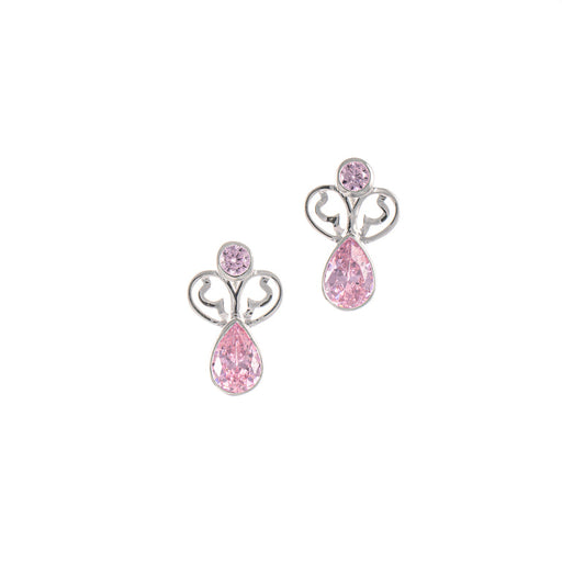 Ohrstecker 925 Silber Zirkonia rosa