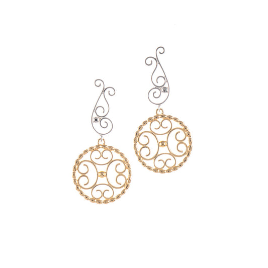 Ohrstecker Signature 925 Silber teilvergoldet