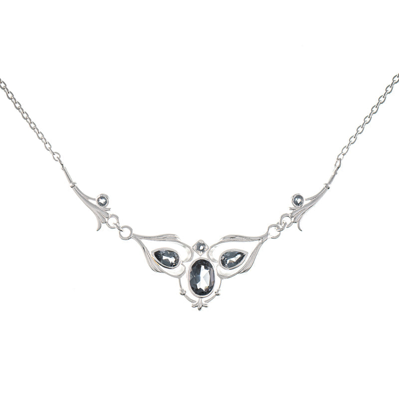 Collier 925 Silber Zirkonia anthrazit