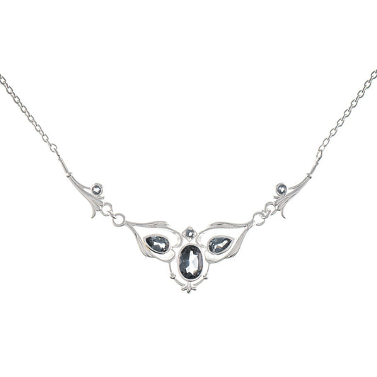 Collier 925 Silber Zirkonia anthrazit