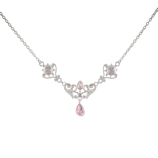 Collier 925 Silber Zirkonia rosa