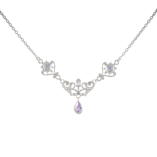 Collier 925 Silber Zirkonia flieder