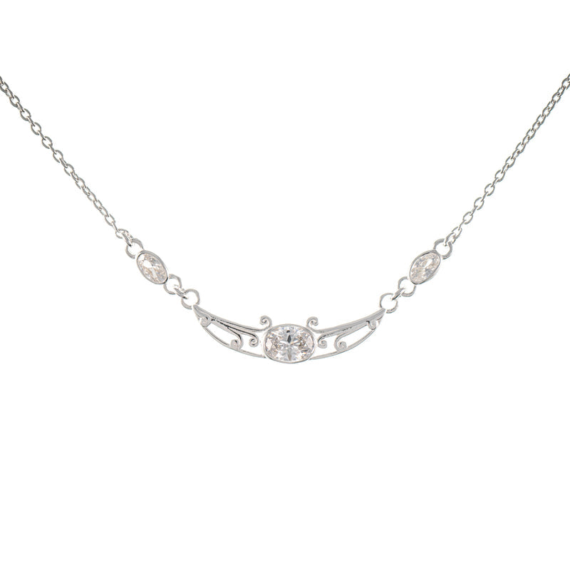 Collier 925 Silber Zirkonia weiss