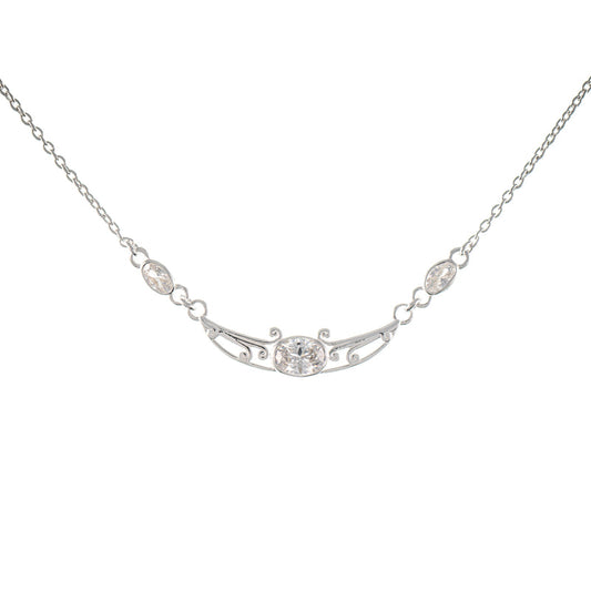 Collier 925 Silber Zirkonia weiss