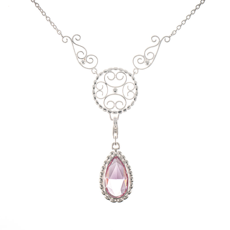 Collier Signature 925 Silber mit wechselbarem Stein rosa