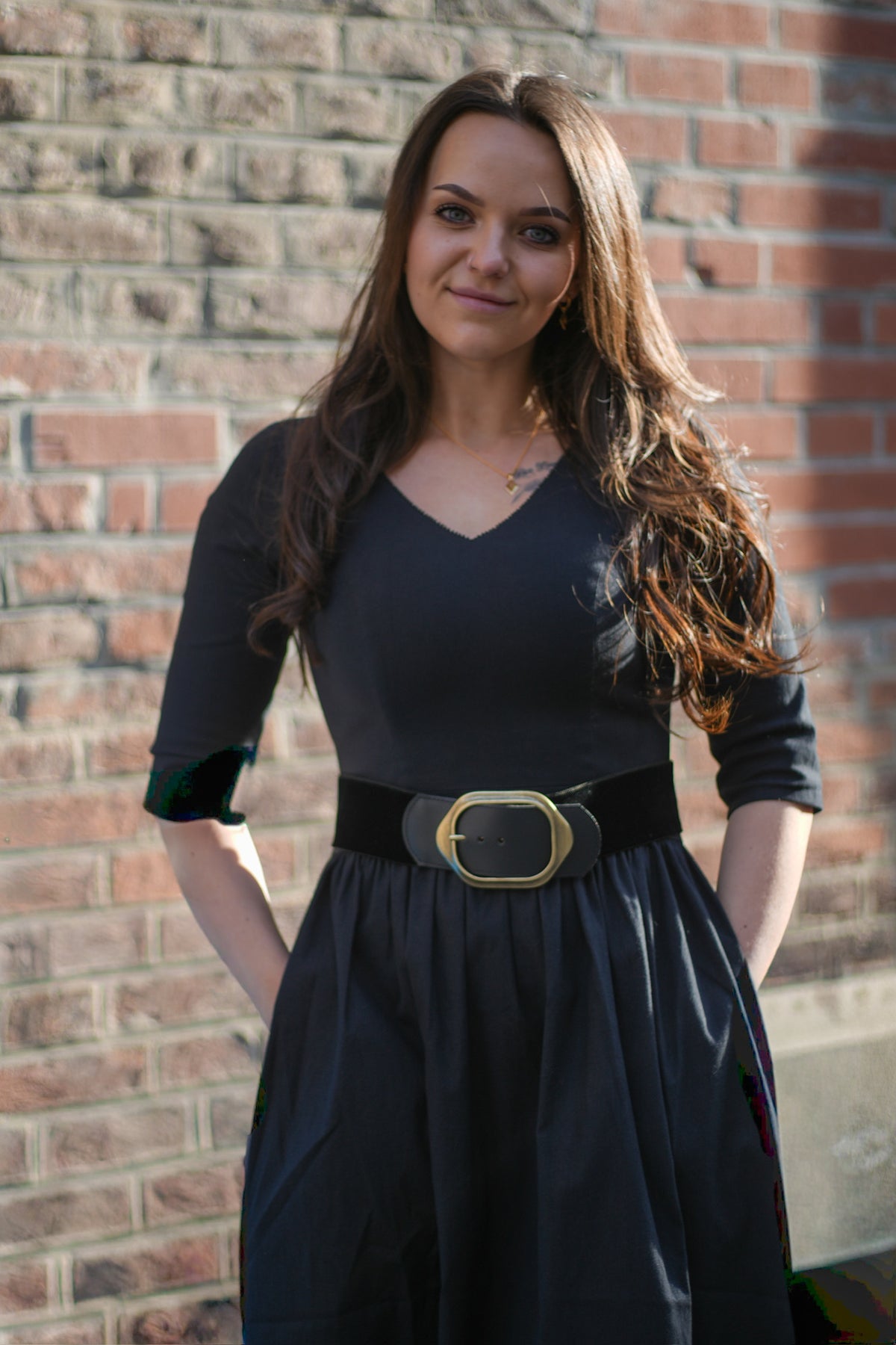 BellaSusi Leinen Kleid Eva in Schwarz