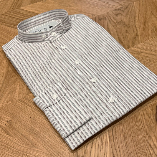 Trachtenhemd rotgrau gestreift